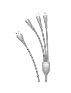 Pluggar: USB / USB Typ C / microUSB / Lightning
Material: PVC + nylon
