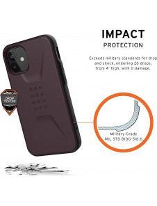 UAG iPhone 12 Mini, Civilian Cover, Aubergine (11234D114949)
