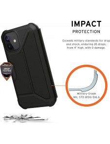 UAG iPhone 12 Mini, Metropolis Wallet, PU, Svart (112346113840)