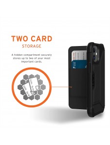UAG iPhone 12 Mini, Metropolis Wallet, PU, Svart (112346113840)
