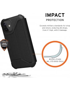 UAG iPhone 12 Mini, Metropolis Wallet, Kevlar Svart (112346113940)