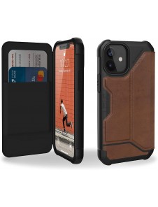 UAG iPhone 12 Mini, Metropolis Wallet Läder, Brun (112346118380)