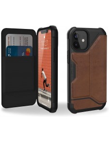 UAG iPhone 12 Mini, Metropolis Wallet Läder, Brun (112346118380)