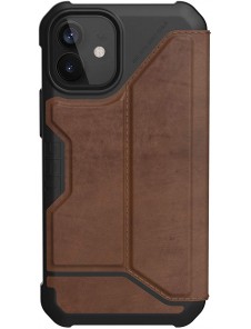 UAG iPhone 12 Mini, Metropolis Wallet Läder, Brun (112346118380)
