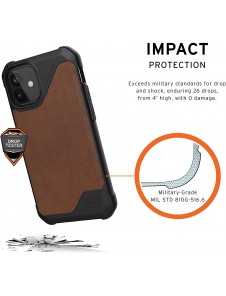 UAG iPhone 12 Mini Metropolis Cover PU - Läder Brun (11234O118380)