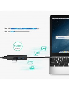 Kontakter:
3 x USB 3.0 (hona) - 5 Gbps
Ethernet RJ-45 - 10/100/1000 Mbps