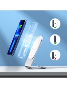 Den trådlösa laddaren stöder telefoner med Qi snabb induktionsladdning.