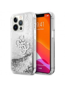 Guess GUHCP13XLG4GSI iPhone 13 Pro Max hårdfodral 4G Big Liquid Glitter - Silver