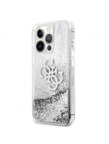 Guess GUHCP13XLG4GSI iPhone 13 Pro Max hårdfodral 4G Big Liquid Glitter - Silver