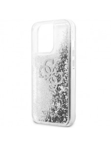 Guess GUHCP13XLG4GSI iPhone 13 Pro Max hårdfodral 4G Big Liquid Glitter - Silver
