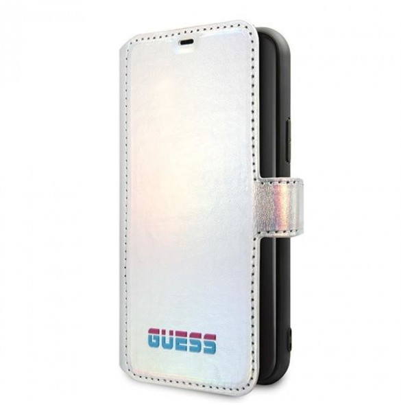 Guess Iridescent Book Case för iPhone 11 Pro - Silver GUFLBKN58BLD