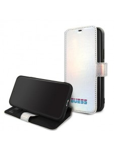 Guess Iridescent Book Case för iPhone 11 Pro - Silver GUFLBKN58BLD