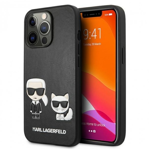 Karl Lagerfeld KLHCP13LPCUSKCBK iPhone 13 Pro PU-läderväska - Svart