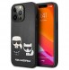 Karl Lagerfeld KLHCP13LPCUSKCBK iPhone 13 Pro PU-läderväska - Svart