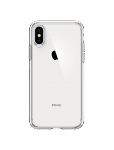 Spigen Ultra Hybrid fallet täcker iPhone XS / X - Genomskinlig