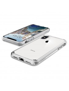Spigen Ultra Hybrid fallet täcker iPhone XS / X - Genomskinlig