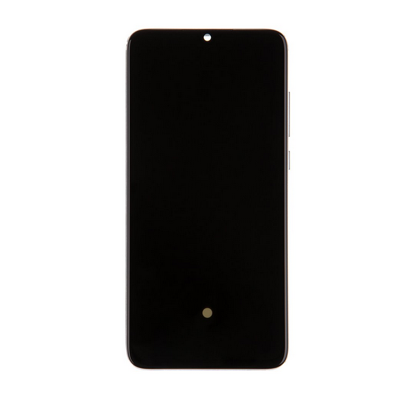 LCD-skärm + pekenhet + främre skal till Xiaomi Mi 9 Lite - Vit (Service Pack)