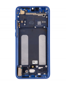 LCD-skärm + pekenhet + främre skal till Xiaomi Mi 9 Lite - Blå (Service Pack)
