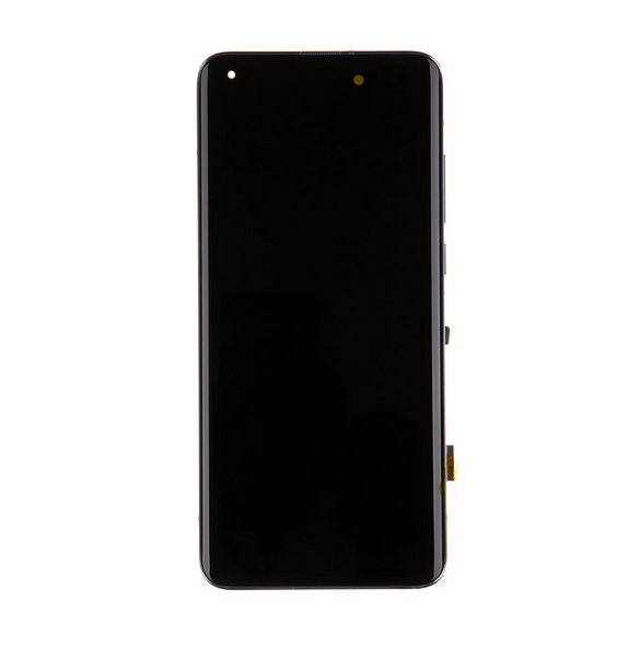 LCD-skärm + pekenhet + främre skal till Xiaomi Mi 10 5G - Grå (Service Pack)