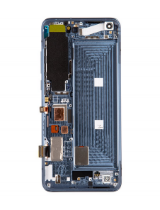 LCD-skärm + pekenhet + främre skal till Xiaomi Mi 10 5G - Grå (Service Pack)