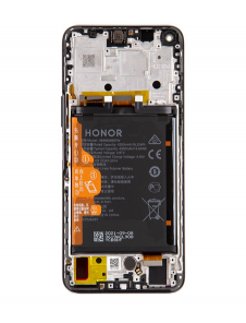 Huawei Honor 50 Lite LCD-skärm + Touch Unit + Front Cover - Svart (Service Pack)