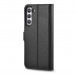 iCarer Haitang elegant skalfodral med flik och stativfunktion för Samsung Galaxy S22 - Svart - AKSM04BK