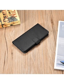 iCarer Haitang elegant skalfodral med flik och stativfunktion för Samsung Galaxy S22 - Svart - AKSM04BK