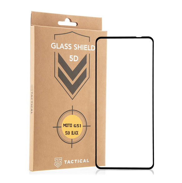 Tactical Glass Shield 5D till Motorola Moto G51 - Svart