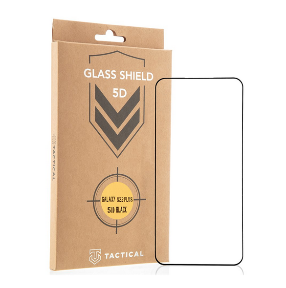 Tactical Glass Shield 5D för Samsung Galaxy S22 Plus - Svart