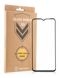 Tactical Glass Shield 5D för Vivo Y33s - Svart