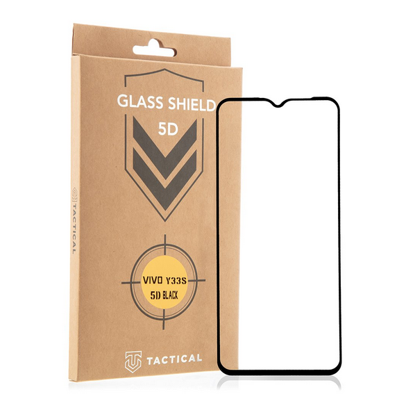 Tactical Glass Shield 5D för Vivo Y33s - Svart