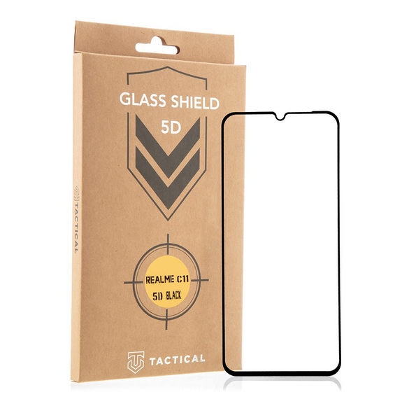 Tactical Glass Shield 5D för Realme C11 2021 - Svart