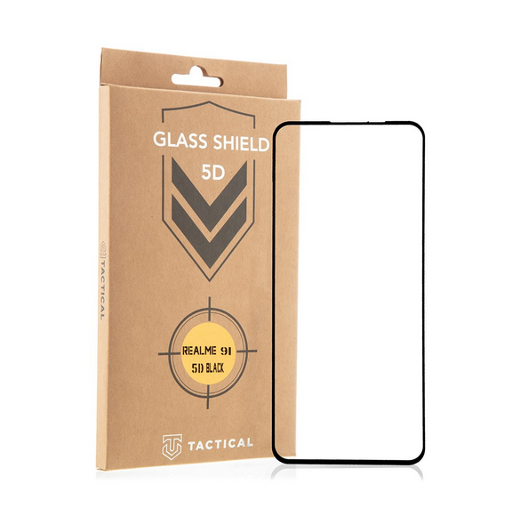 Tactical Glass Shield 5D för Realme 9i - Svart