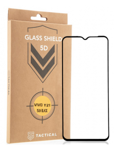 Tactical Glass Shield 5D för Vivo Y21/Y21s - Svart