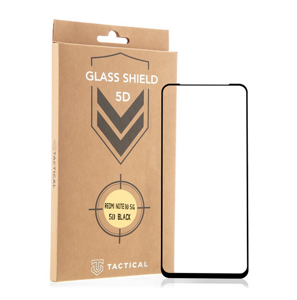 Tactical Glass Shield 5D för Xiaomi Redmi Note 10 5G/Poco M3 Pro 5G - Svart