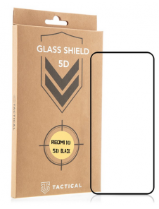 Tactical Glass Shield 5D för Xiaomi Redmi 10 - Svart
