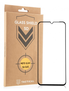Tactical Glass Shield 5D för Motorola Moto E20 - Svart
