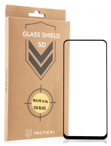 Tactical Glass Shield 5D för Realme 8 5G/Narzo 30 5G - Svart