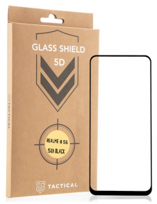 Tactical Glass Shield 5D för Realme 8 5G/Narzo 30 5G - Svart