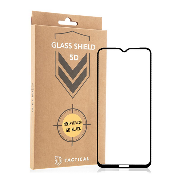 Tactical Glass Shield 5D för Nokia G10/G20 - Svart