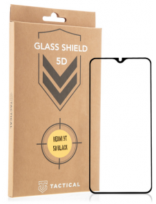 Tactical Glass Shield 5D för Xiaomi Redmi 9T - Svart