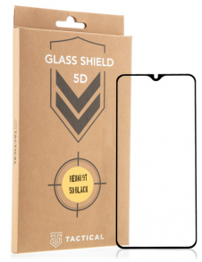 Tactical Glass Shield 5D för Xiaomi Redmi 9T - Svart