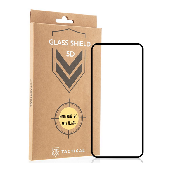 Tactical Glass Shield 5D för Motorola Edge 20 - Svart