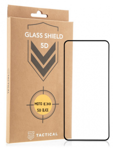 Tactical Glass Shield 5D för Motorola Moto E30/E40 - Svart
