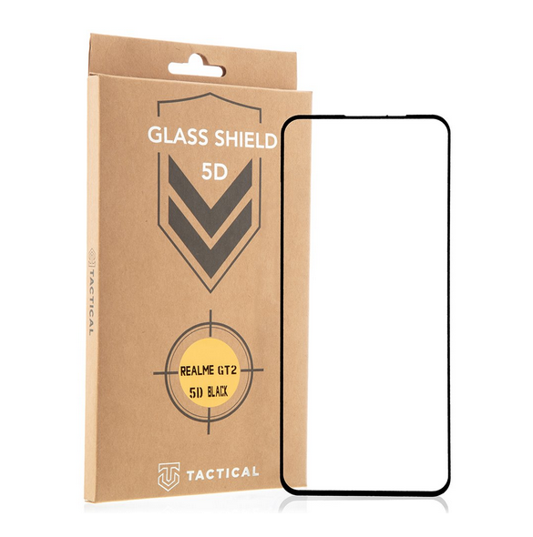 Tactical Glass Shield 5D för Realme GT2 - Svart