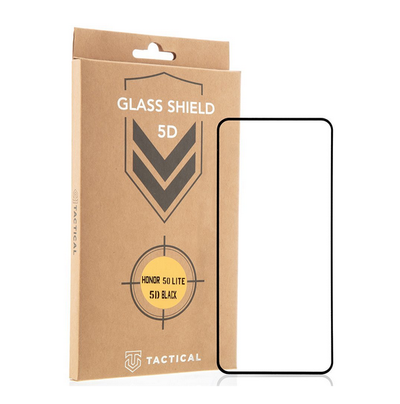 Tactical Glass Shield 5D för Huawei Honor 50 Lite/Huawei Nova 8i - Svart