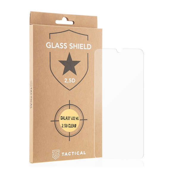 Tactical Glass Shield 2.5D för Samsung Galaxy A32 4G - Genomskinlig