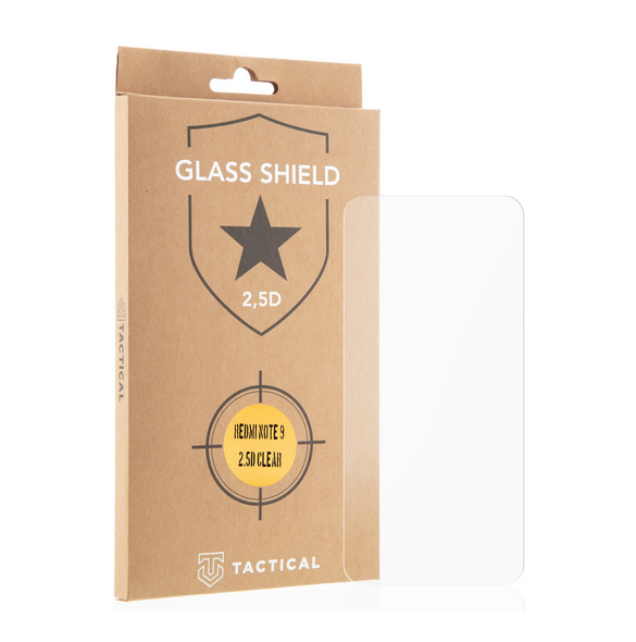 Tactical Glass Shield 2.5D för Xiaomi Redmi Note 9 - Klar