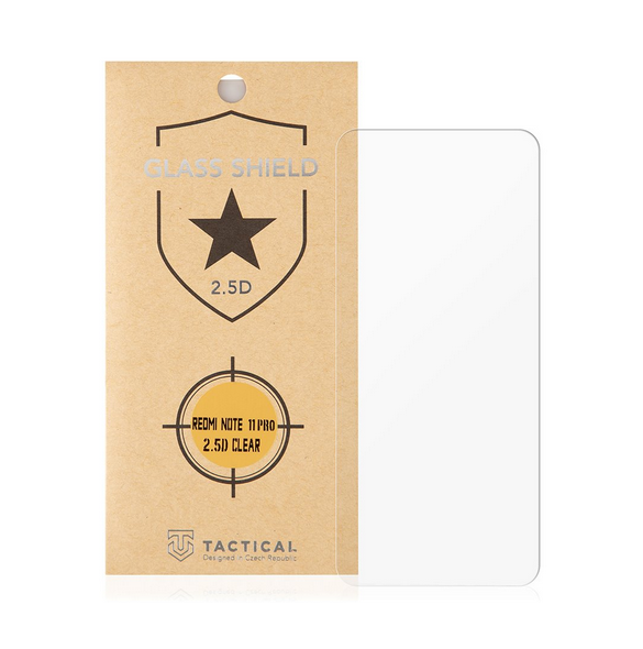 Tactical Glass Shield 2.5D för Xiaomi Redmi Note 11 Pro 5G/11 Pro Plus 5G - Klar