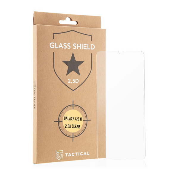 Tactical Glass Shield 2.5D för Samsung Galaxy A22 4G - Genomskinlig
